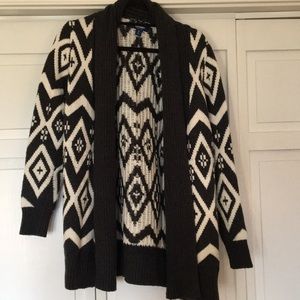 Patterned Open Cardigan